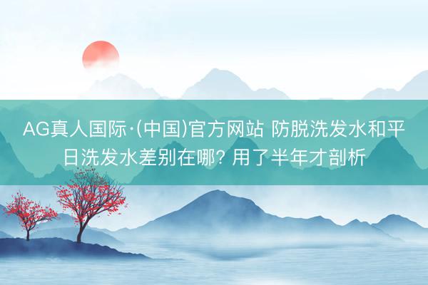 AG真人国际·(中国)官方网站 防脱洗发水和平日洗发水差别在哪? 用了半年才剖析