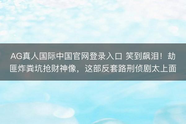 AG真人国际中国官网登录入口 笑到飙泪!劫匪炸粪坑抢财神像,这部反套路刑侦剧太上面