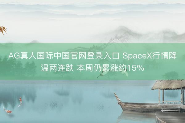 AG真人国际中国官网登录入口 SpaceX行情降温两连跌 本周仍累涨约15%